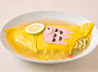 オムレツのぼり、開けたらラーメン