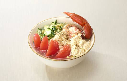 ノコギリガザミの冷しラーメン