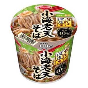 だしの旨みで減塩　小海老天そば