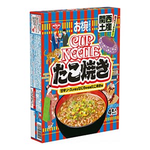 お椀で食べるご当地カップヌードル 関西土産たこ焼き味 4食入り