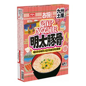 お椀で食べるご当地カップヌードル 九州土産明太豚骨味 4食入り
