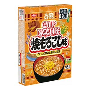 お椀で食べるご当地カップヌードル 北海道土産焼もろこし味 4食入り