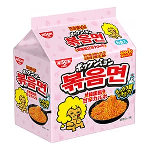 日清焼そば ポックンミョン 韓国風甘辛カルボ 5食パック