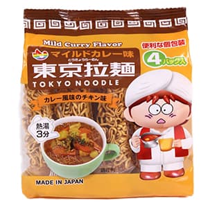東京拉麺4食入りパック マイルドカレー 味