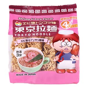 東京拉麺4食入りパック エビ塩トンコツ味