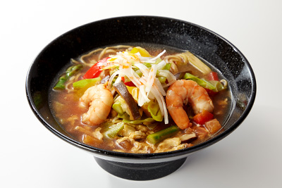 でぇれ～うまい！さっぱり酸辣湯麺～岡山野菜と粕酢のマリネ～