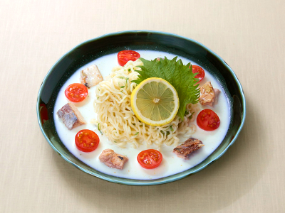 さっぱり！塩レモンクリームらーめん料理画像