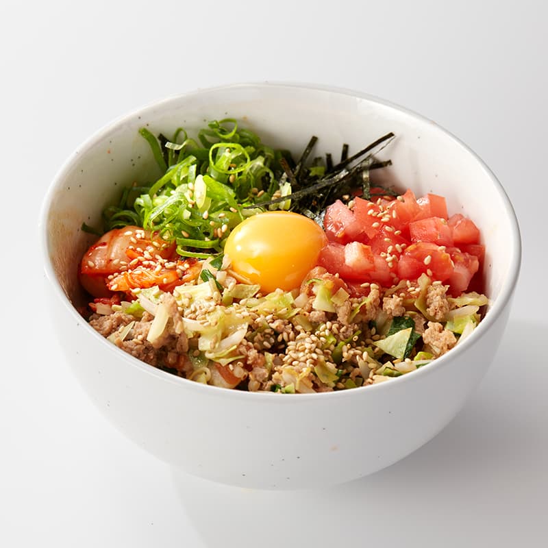 野菜がとれるトマトキムチまぜそば