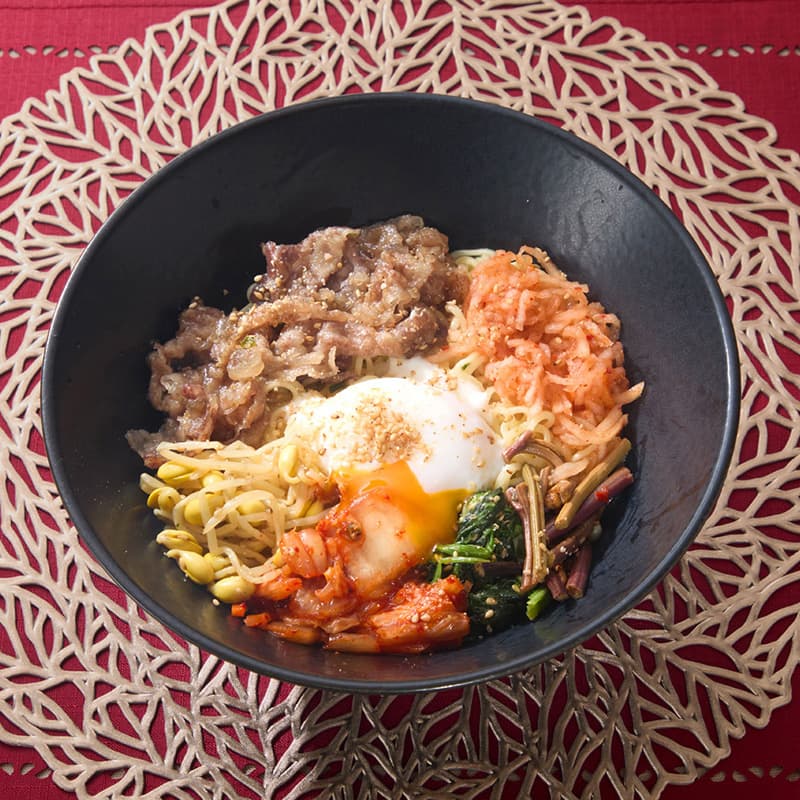 包丁いらずなビビンバ風ラーメン