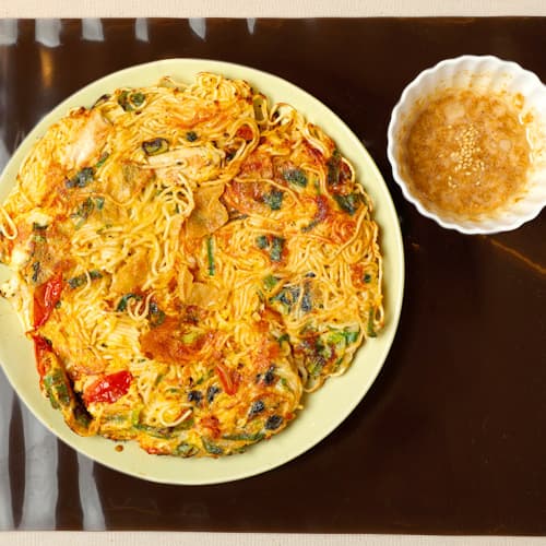 鶏飯風 チーズチヂミラーメン