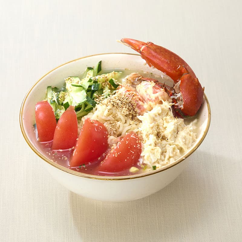 ノコギリガザミの冷しラーメン