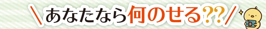 あなたなら何のせる？？