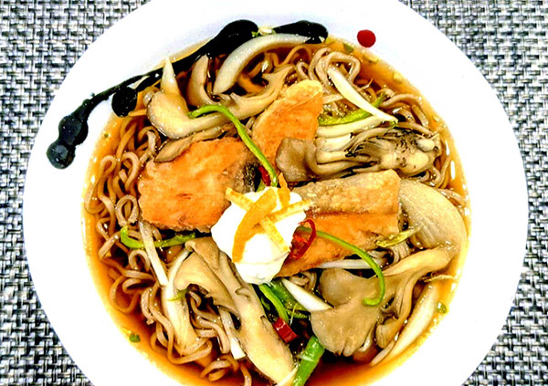 秋香る鮭と舞茸の南蛮そば