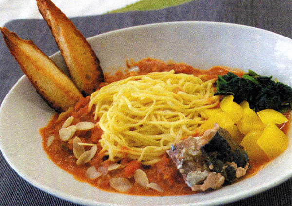 血液をさらさらにする! パスタ風味噌トマトラーメン